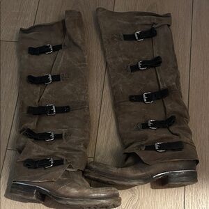 Free People Brown Over the Knee Boots